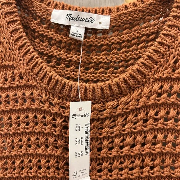 Madewell Crochet-Knit Crewneck Sweater Tank - Picture 5 of 5